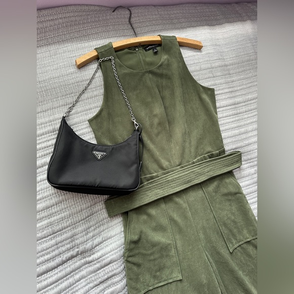 Banana Republic Suede Green Jumpsuit - Picture 1 of 5